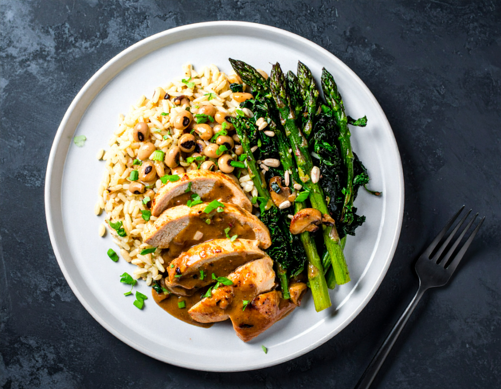 "Chicken" Marsala Orzo
