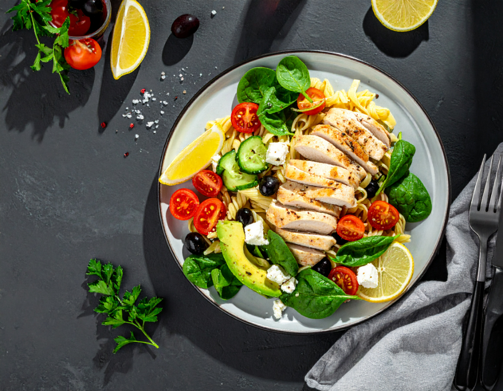 Mediterranean Spring Pasta with Chicken