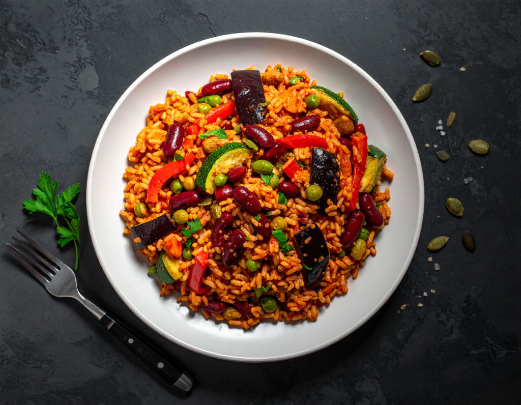 Pisto Manchego with Spanish Rice