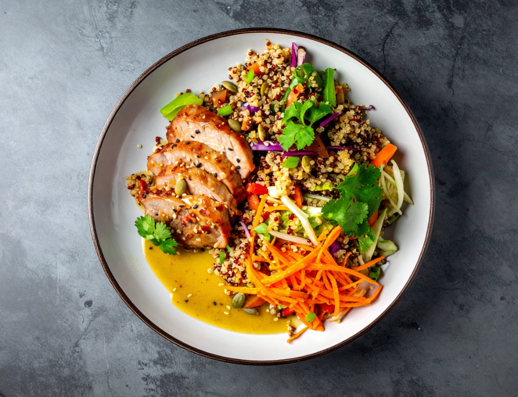 Glazed Pork and Quinoa Salad