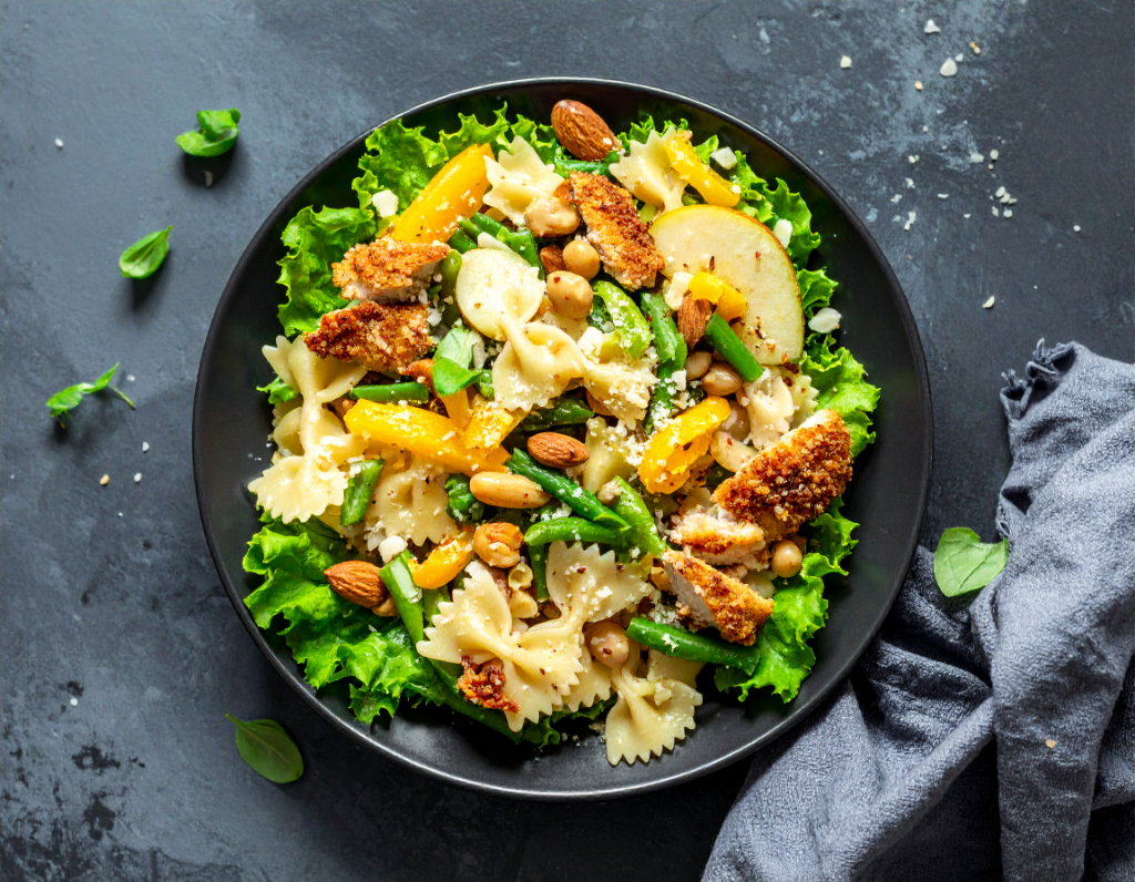 Plant Based Chicken Caesar Pasta Salad