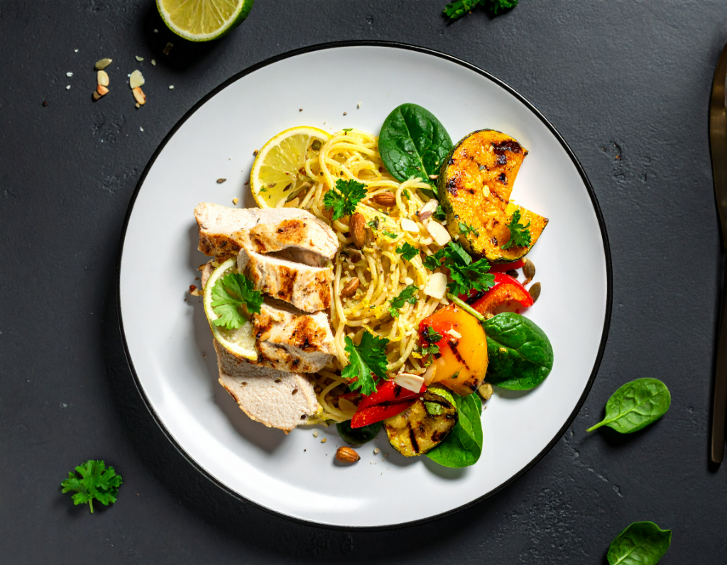 Plant Based Chicken Lemon Spaghetti
