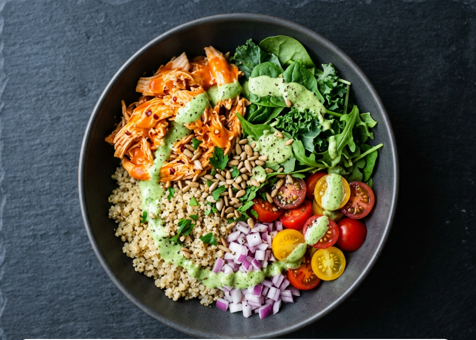 Buffalo Chicken Quinoa Bowl