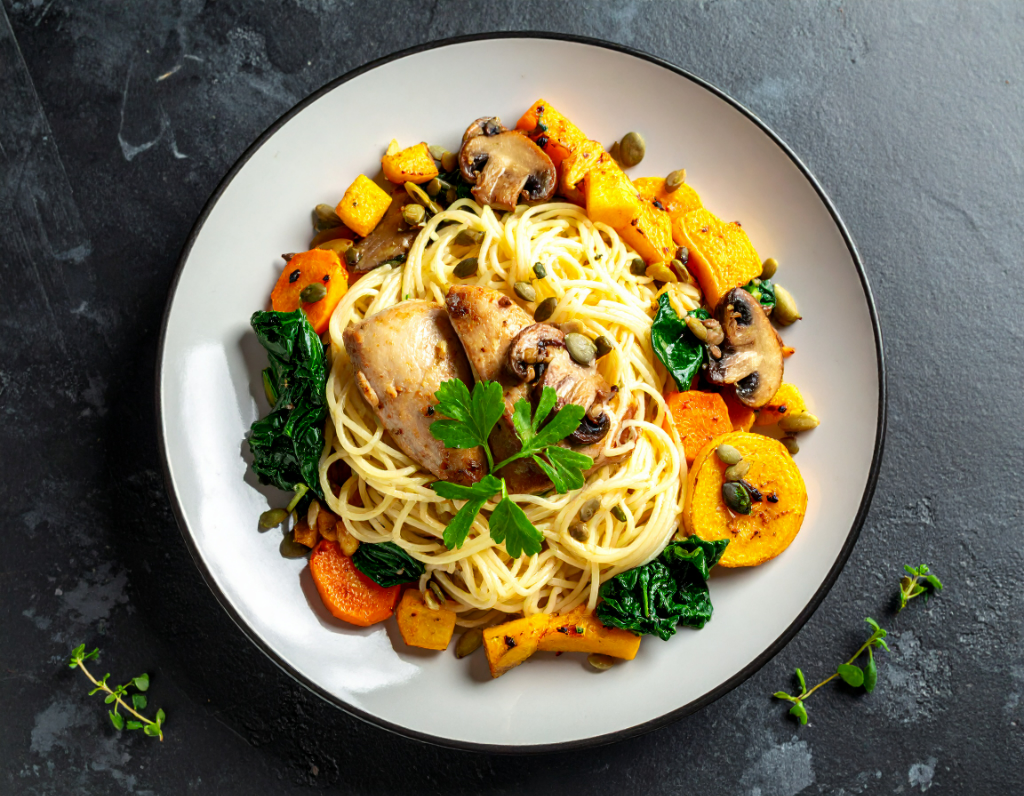 Chicken & Mushroom Marsala with Egg Noodles