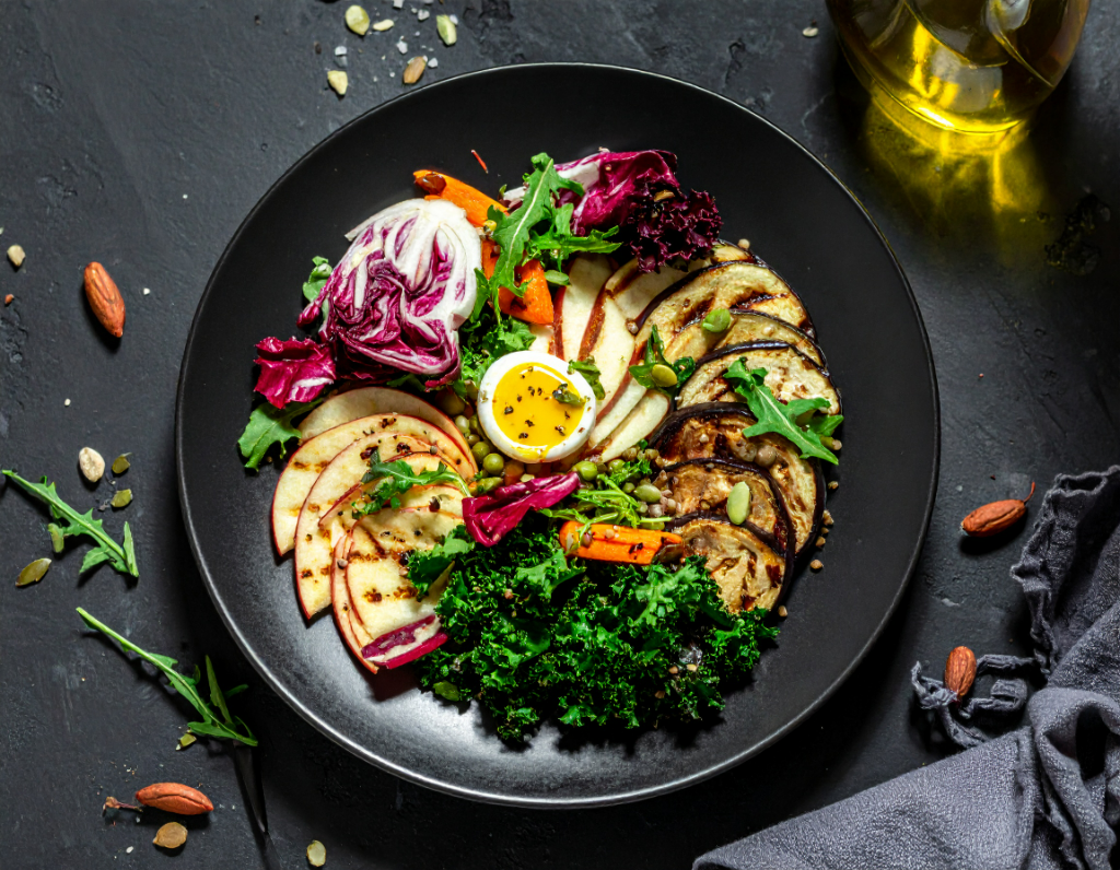 Eggplant, Radicchio & Apple Salad