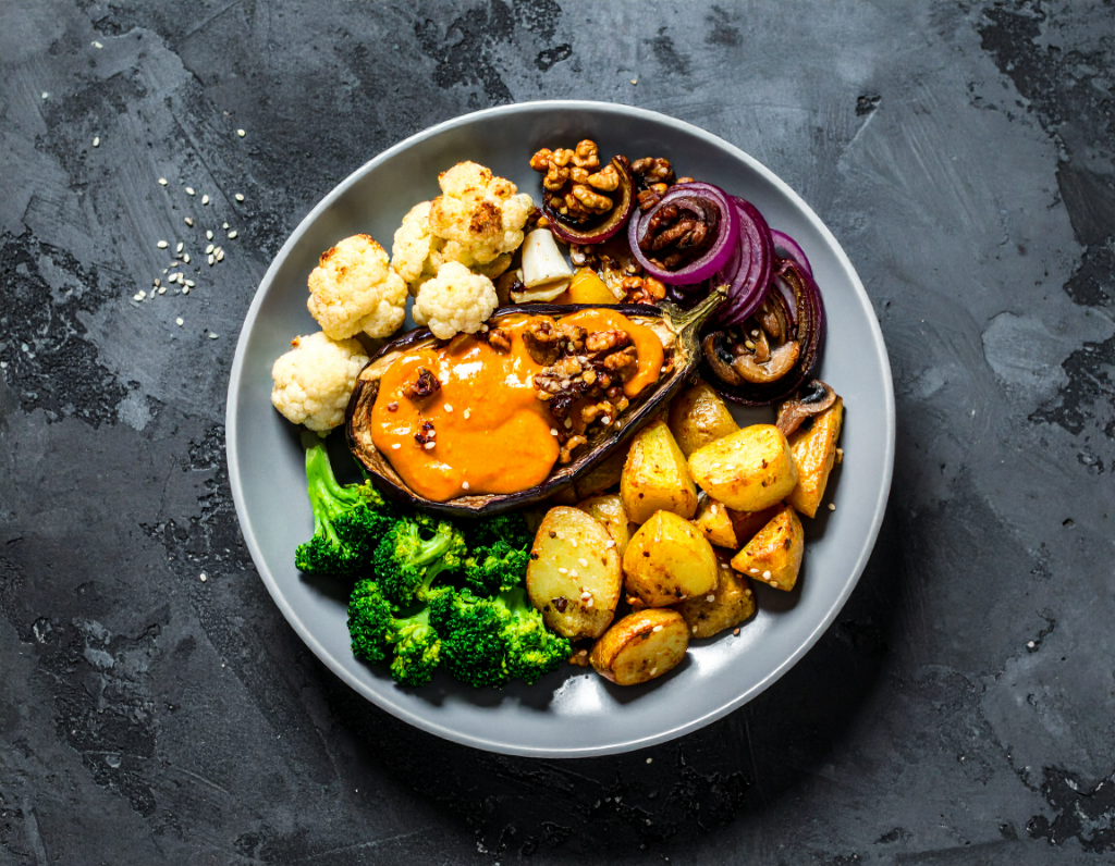 Stuffed Eggplant with Apricot Glaze