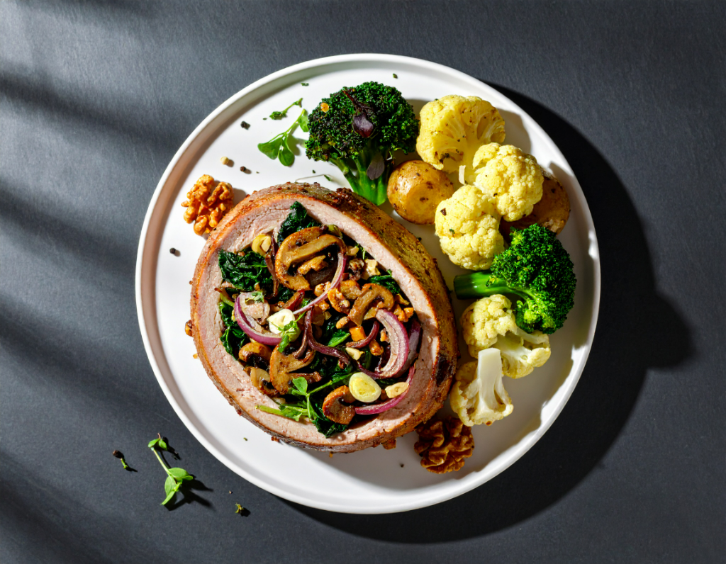 Stuffed Pork Tenderloin with Apricot Glaze
