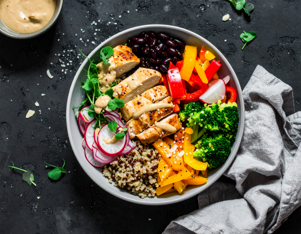 Tahini Chicken Grain Bowl