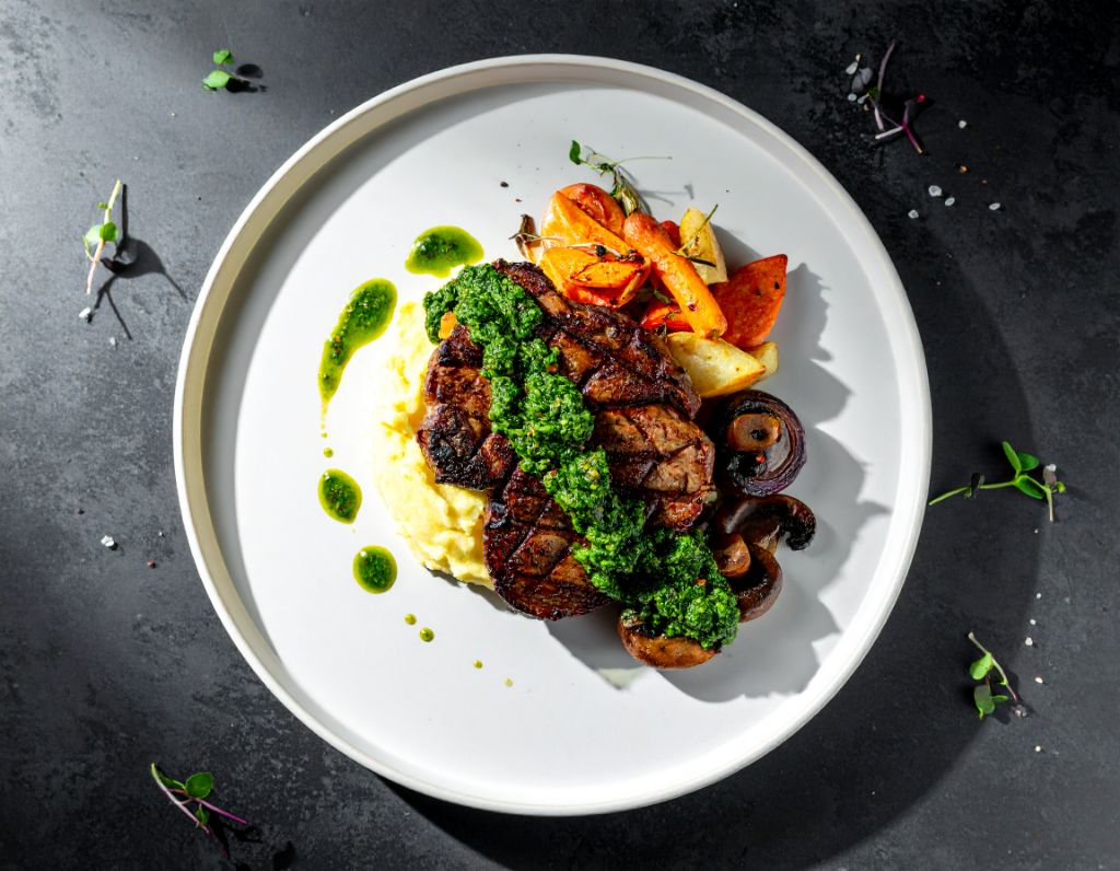 Argentine Mushroom Steaks & Chimichurri