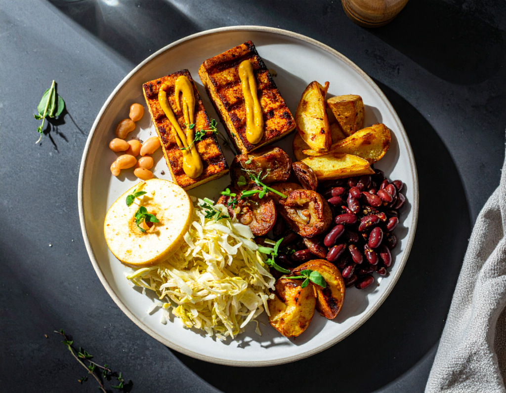 Roasted Tofu & Baked Apples