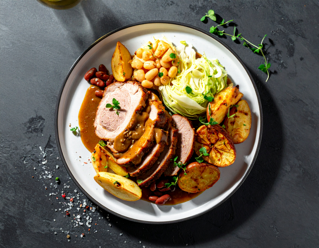 Slowed Braised Pork & Apples