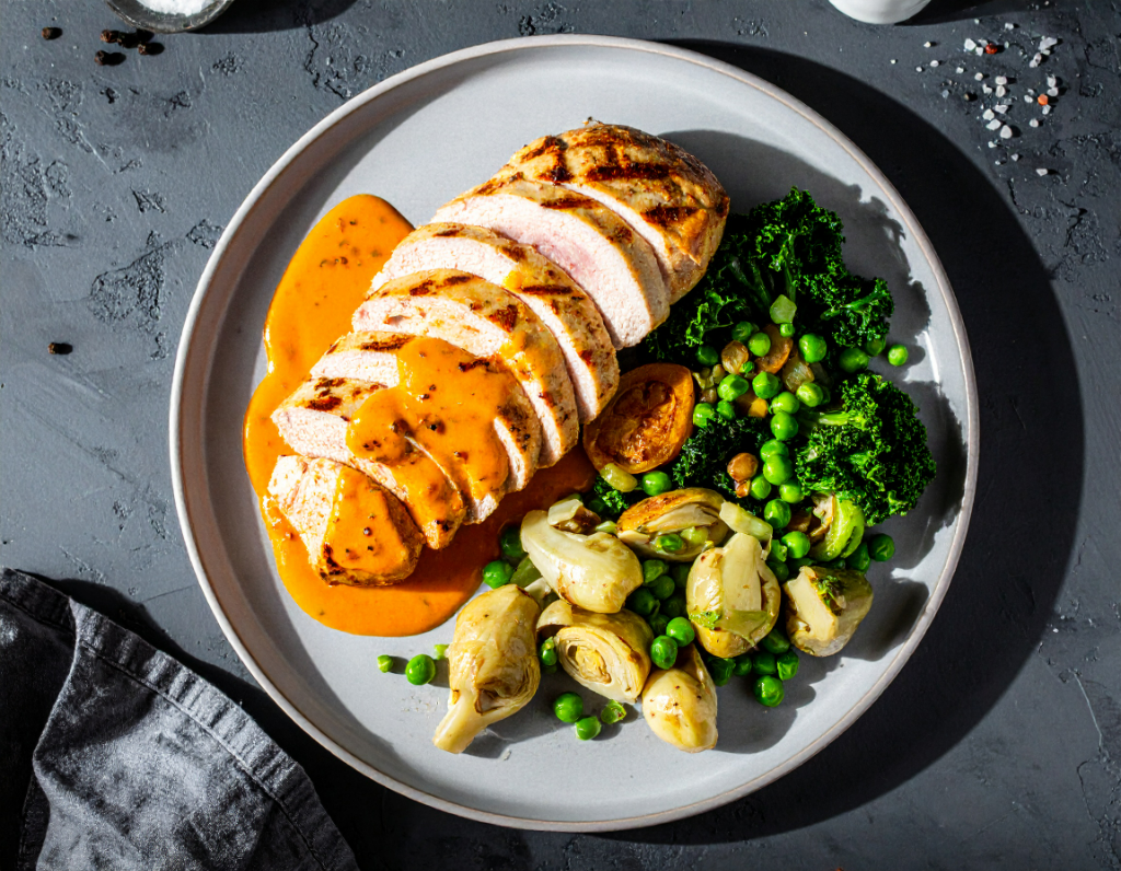 Pan Seared Chicken Breast with Carrot-Ginger Glaze