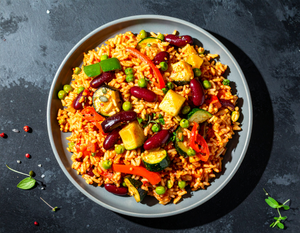 Pisto Manchego with Spanish Rice